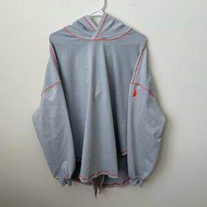 FP Movement by Free People New Flow Hoodie Size Small Oversized Grey Open Back